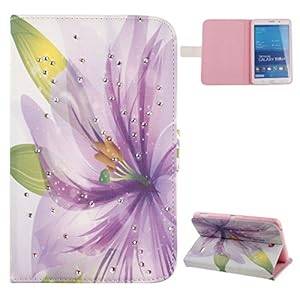 Case for Samsung Galaxy Tab 4 7.0Cover for Samsung Galaxy Tab 4 7.0Case for Sams (purple flowers)