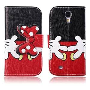 LliVEER Lovely Bow Bowkot Polka Dot Leather Magnetic Flip Wallet S (S4 Mini i9190 Black/Red Hand)