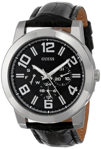 GUESS Men's U0265G1 Analog Display Quartz Black Watch