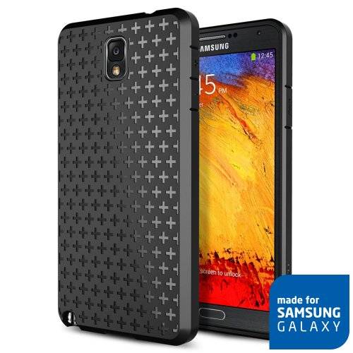 SPIGEN Samsung Galaxy Note 3 Case Protective [BOUNCE] [Black] Premium Soft TPU Case for Galaxy Note