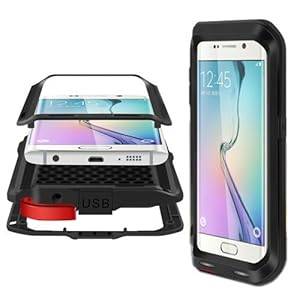 Samsung Galaxy S6 Edge Case Pasonomi [Heavy Duty] Aluminum Case for Samsung Galaxy S6 Edg (Black)