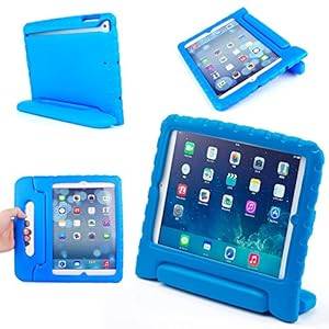 kingthink-UK Child Children Kids Case Foam Soft Cover Stand Shockproof Protective (iPad Mi (Blue)