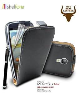 BLACK Premium Stylish Protective 100% REAL GENUINE COW LEATHER FLIP CASE POUCH COVER FOR SAMSUN