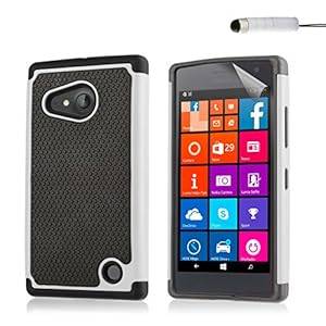 32nd Shock proof heavy duty defender case cover for Nokia Lumia 730 / 735 (Shock proof - White)