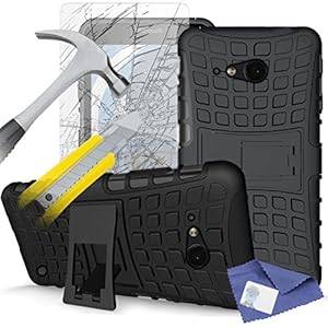 iTALKonline Microsoft Lumia 640 Black Black Tough Hard Shock Proof Rugged Heavy Duty Case (Black)