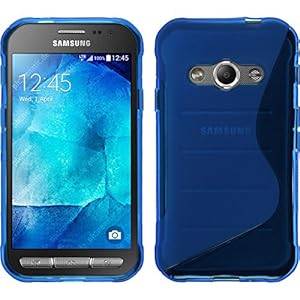 Silicone Case for Samsung Galaxy Xcover 3 - S-Style blue - Cover PhoneNatic protective foils