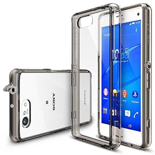Xperia Z3 Compact Case - Ringke FUSION Case [Free HD Film/Dust&Drop Protection][SMOKE BLACK] Shock A