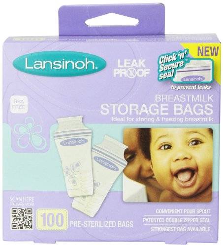 Lansinoh Breastmilk Storage Bags, 100 Count