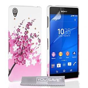 Yousave Accessories Floral Bee Pattern Silicone Gel Cover Case for Sony Xperia Z3