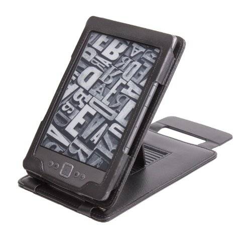 DURAGADGET Black Genuine Leather Case & Cover With Stand For Amazon's New Kindle, Wi-Fi, 6" E Ink Di