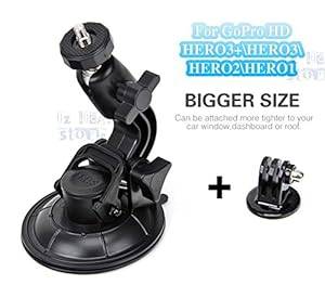 GoPro Car Suction Cup Mount for Hero 1 2 3 HD 4 HEAVY DUTY Windscreen Window Glass Holder 360