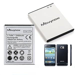 Mbuynow New Replacement Battery 2000mAh 3.7V for Samsung Galaxy S2 GT-I9100 i9100