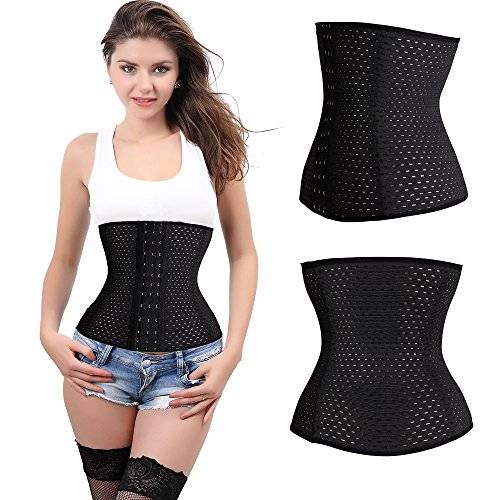 LYZ Waist Tummy Slimming Breathable Workout Shapewear Body Shaper Girdle Black