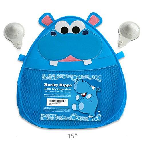 Hurley Hippo Bath Toy Organizer (Blue)