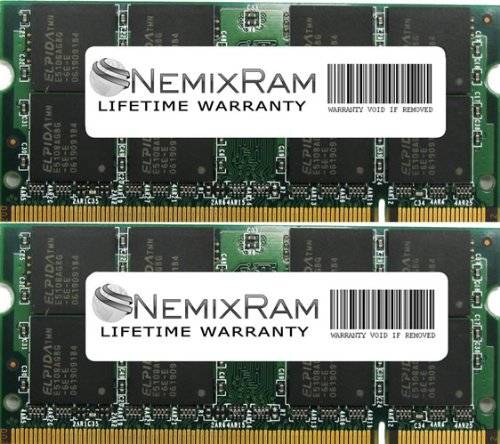 4GB (2X2GB) NEMIX RAM Memory DDR2 800MHz PC2-6400 SODIMM 200 pin for Notebook Laptop Macbook