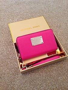 Michael Kors Fits iPhone 5 5s 4 4s Samsung Galaxy S2- Wristlet Purse Pink MK