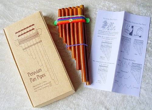 FAIR TRADE PERUVIAN ZAMPONA PAN PIPES FlUTE WIND INSTRUMENT - 13 NOTE