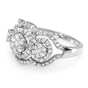 14k White Gold Brilliant Round Cut Diamond Engagement Ring (1.50 Ct tw, G-H Color, SI2-SI3 Clarity)