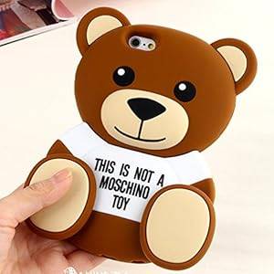 Cute Brown Bear Series Silicone Case Cover for Apple iPhone 6 Plus 5.5 inch