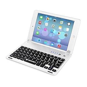 TeckNet X363 Ultra-Thin Apple iPad Air 2nd Bluetooth Keyboard Case Cover with B (X363-iPad Air 2)