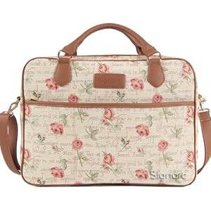 Signare Womens Ladies Tapestry Fashion Laptop Computer Bag Red Rose