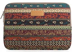 Mosiso - Bohemian Style Canvas Fabric 13-13.3 Inch Laptop / Notebook Computer / MacBook / MacBook Pro / MacBook Air Sleeve Case Bag Cover (Mystic Forest)