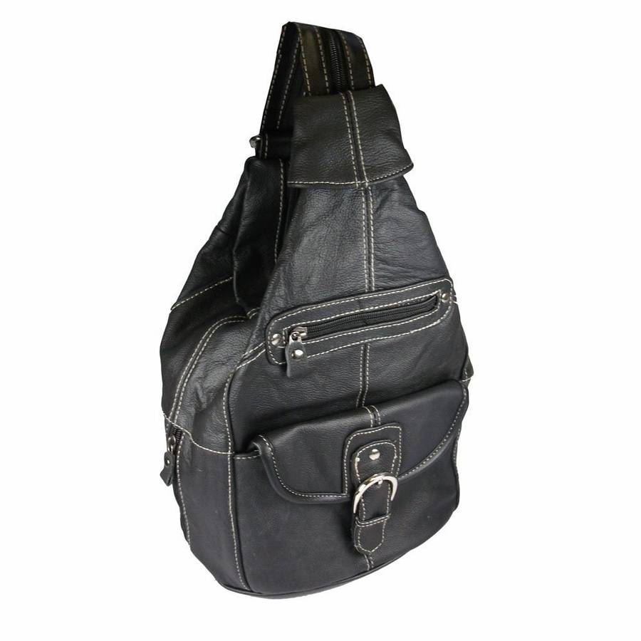 Convertible Back Pack Purse, Mid Size Tear Drop Shoulder Bag, Backpack, Sling Bag. Genuine Leather (