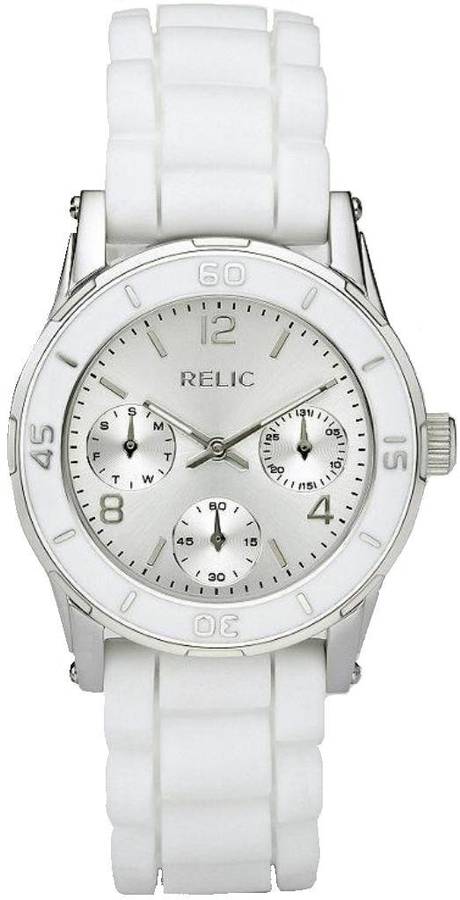 Relic by Fossil Ladies Multi-Function White Strap Quartz Dress Watch ZR15582