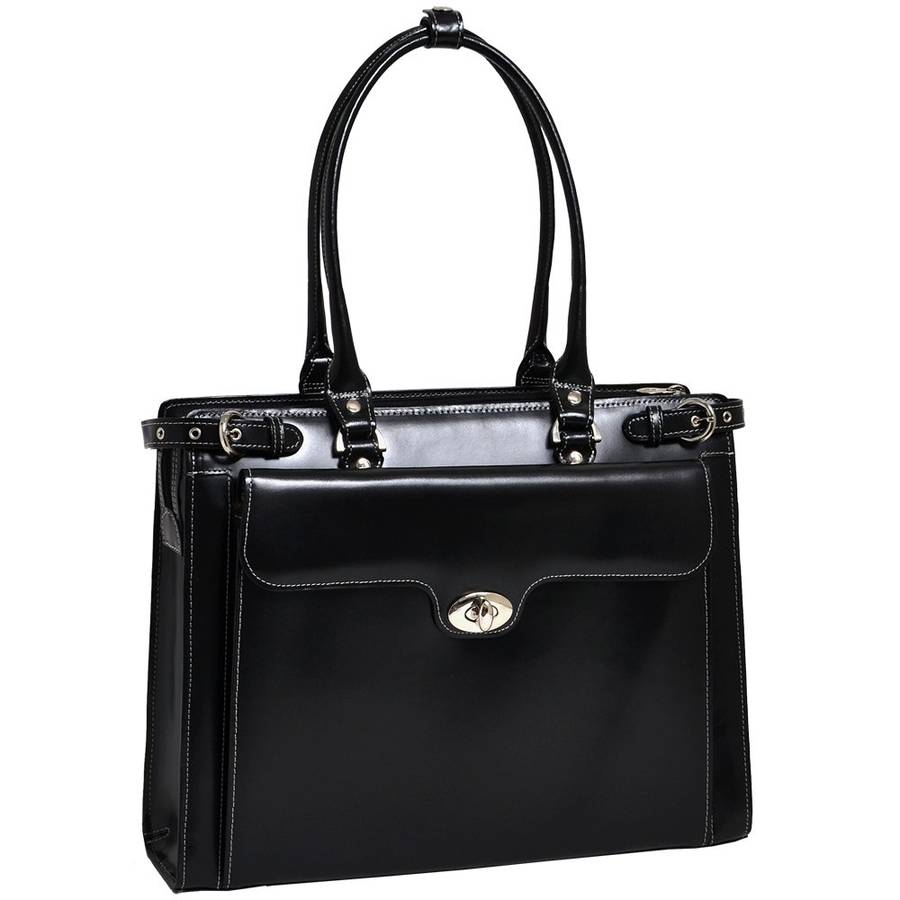 McKlein USA W Series Winnetka Leather Women's Briefcase BLACK