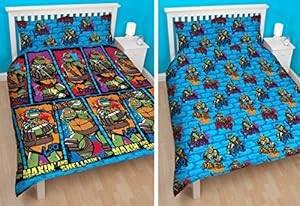Nickelodeon Teenage Mutant Ninja Turtles Double Duvet Cover Reversible Duvet Set Birthday Chris