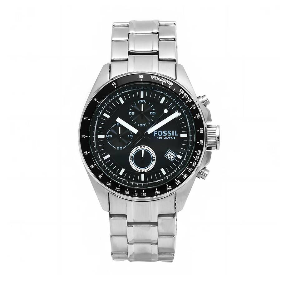 Fossil Fossil Men's Stainless Steel Chronograph Black Dial Watch CH2600