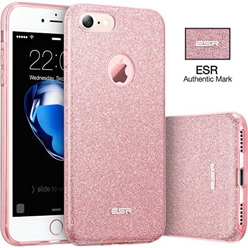 ESR iPhone 7 Makeup Series Back Cover Shinning Protective Bumper Bling Glitter Case for 4.7" iPhone
