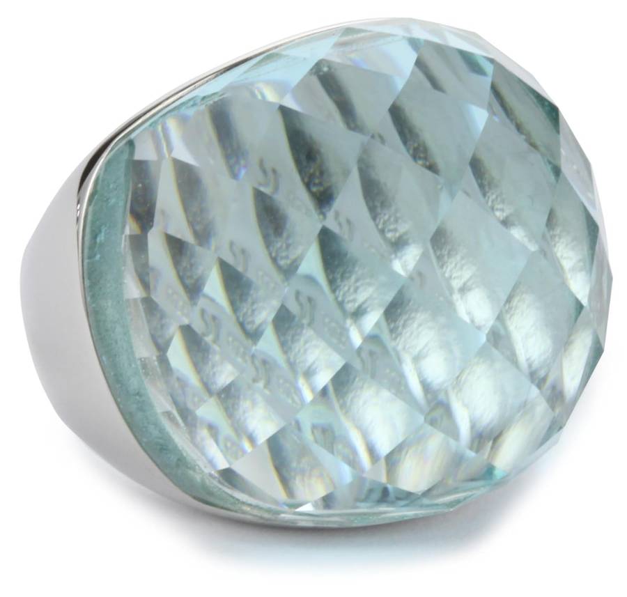Nicky Hilton "Bryant Park" Silver Blue Color Stone Fashion Ring, Size 7