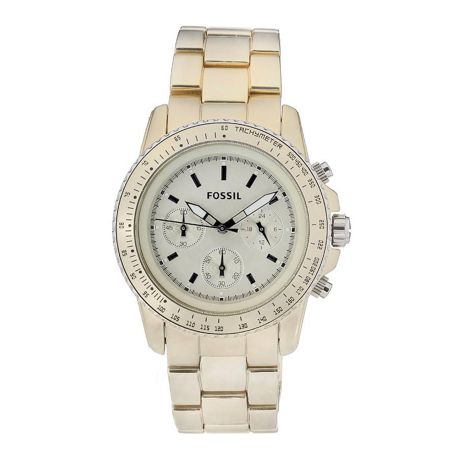 Fossil Fossil Ladies Champagne Stella Aluminum Chronograph Watch CH2708