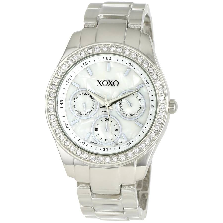 XOXO Women's XO5301A Rhinestone Accent Silver-Tone Bracelet Watch