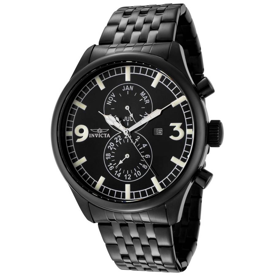 **R6800**Invicta Men's 0367 II Collection Black Ion-Plated Stainless Steel Watch