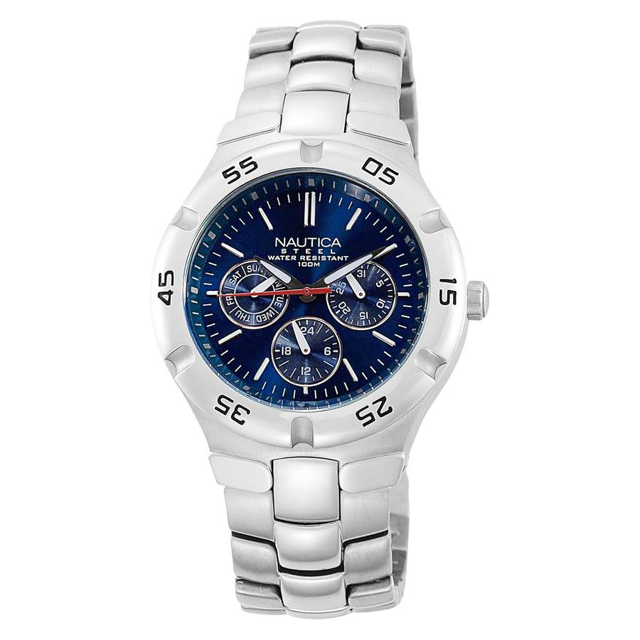Nautica Men's N10061 Metal Round Multifunction Watch