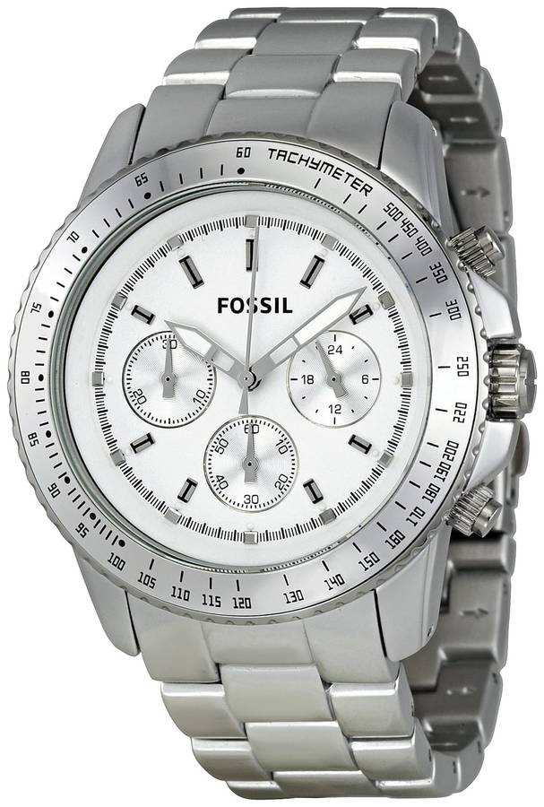 Fossil Men's CH2745 Stella Silver Dial Watch