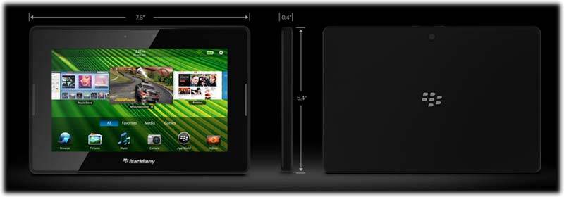 BlackBerry PlayBook size