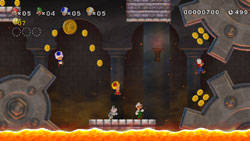 Classic looking Super Mario Bros. underground level in 'New Super Mario Bros. Wii'