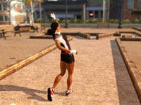 Two in-game character examples from the Gladiator Duel game in Sports Champions