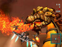 Fire-breathing boss battle from MySims SkyHeroes