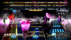 Three-part harmony gameplay from Rock Band 3 Three-part harmony gameplay from Rock Band 3