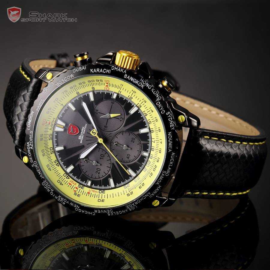 SHARK Worldtimer 1/20sec Chronograph Watch Brand New W/ BOX, PAPERS, LOADED!!