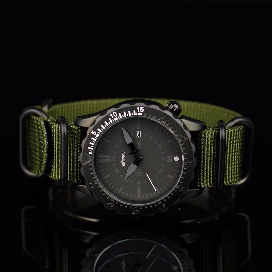 INFANTRY MILITARY CO. Baracuda War Machine Watch  BOXED, FULLY LOADED!