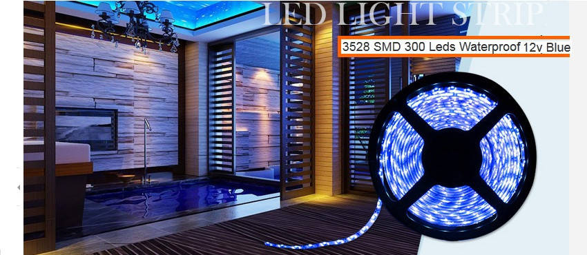 3528 Blue 12v Waterproof LED Strip