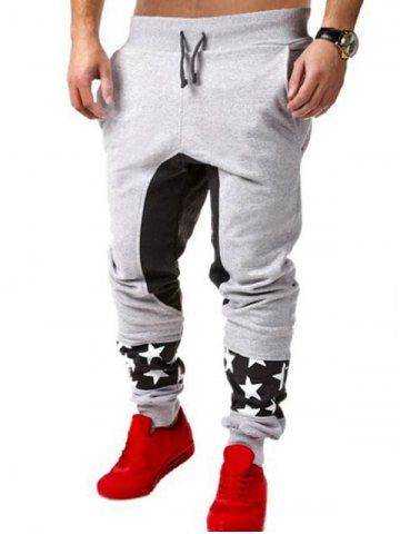 Lace Up Beam Feet Jogger Pants - Large