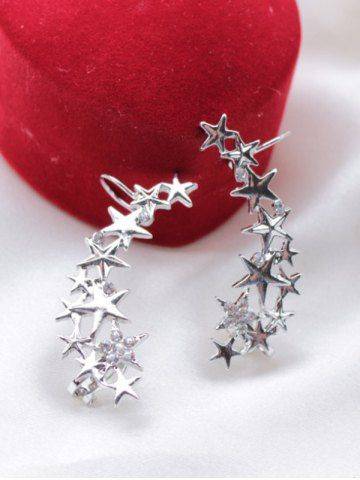 Rhinestone Pentagram Ear Cuffs