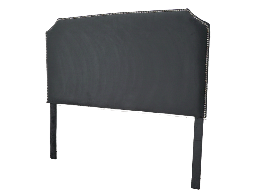 Jonathan Headboard - Double/Queen - Grey Velvet