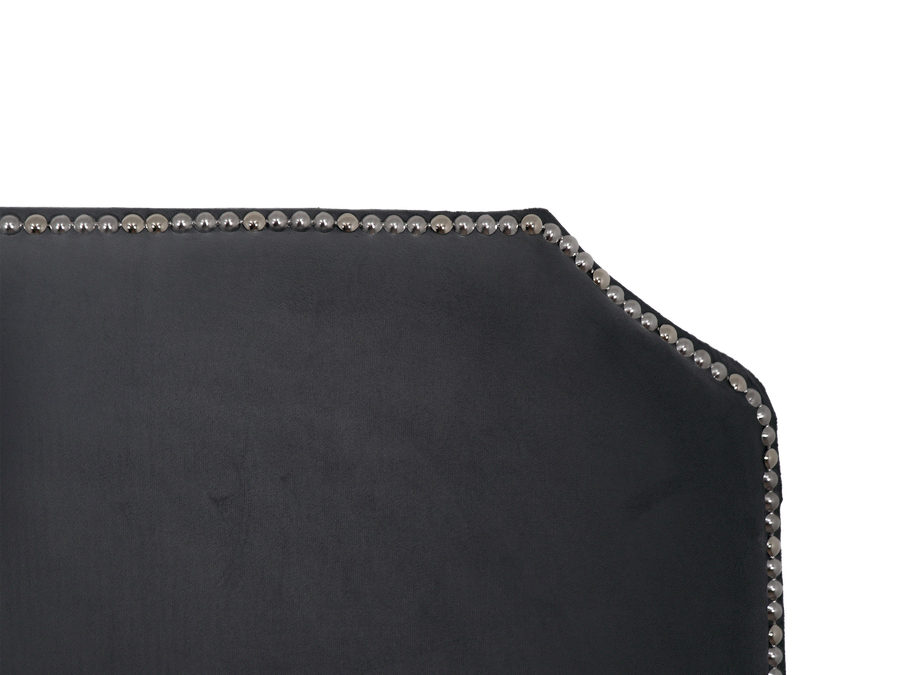 Jonathan Headboard - Double/Queen - Grey Velvet